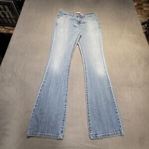 Vintage Levi's 515 Jeans Womens 8 Blue Nouveau Bootcut Stretch Distressed Denim